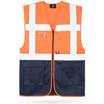 Korntex Hamburg Multifunkčná reflexná vesta KX810 Signal Orange 3XL