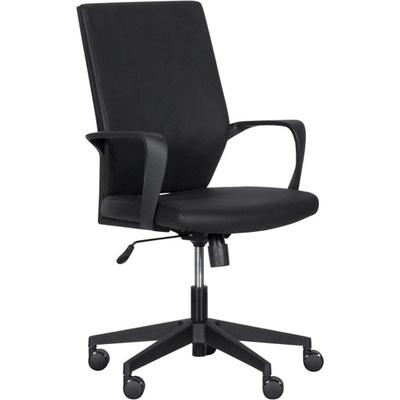 Bittel Работен стол Carmen 6621, до 120кг, еко кожа, газов амортисьор, коригиране височина, регулируем люлеещ механизъм, черен (bt-3520079)