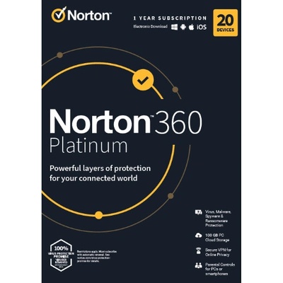Norton 360 Platinum, 20 lic. 12 mes.