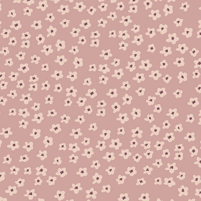 Takoy Fleece 240g miniaturní květiny starorůžové