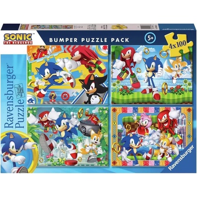 Ravensburger - Puzzle 4x100 Sonic the Hedgehog - 100 piese