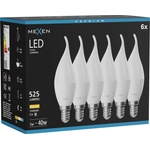 Mexen Nova 6x LED крушка пламък E14, C37, 5W, Топла - 3000K, 525 lm - L106-E14-0530-01x06 (L106-E14-0530-01x06)