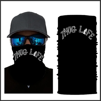 Hoodstyle Бандана шал бъф THUG LIFE HoodStyle BandanaBNA-Thug-Life - Черен, размер