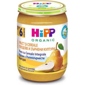 Hipp Био пълнозърнеста каша Hipp - Круши с пълнозърнести култури, 190 g (4723)
