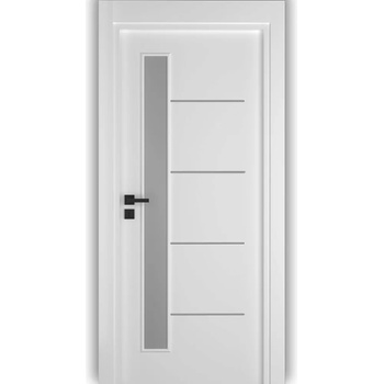 Image 1 of Vexo Интериорна врата Линеа - бял мат - сребристи лайсни (цена без монтаж)