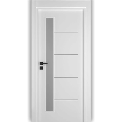Vexo Интериорна врата Линеа - бял мат - сребристи лайсни (цена без монтаж)