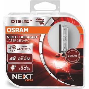 OSRAM XENÓNOVÁ VÝBOJKA XENARC D1S NIGHT BREAKER LASER +200% 35W 66140XNN-HCB 2KS