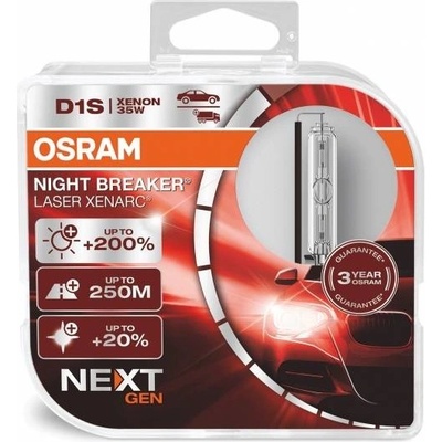 OSRAM XENÓNOVÁ VÝBOJKA XENARC D1S NIGHT BREAKER LASER +200% 35W 66140XNN-HCB 2KS