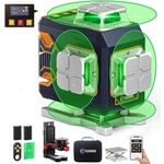 uni Нивелир лазерен с 16 зелени линии 4D, CIGMAN CM-S02, 30/50 м, Bluetooth, LCD дисплей (UNI-01012814)