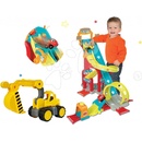 Smoby set elektronická autodráha Mega Jump Vroom Planet transportér a bagr