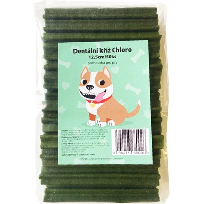 JOPOPET Pochoutka Dentální kříž CHloro 12,5 cm 50 ks