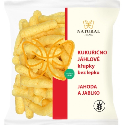 Natural Jihlava Kukuřično jáhlové křupky bez lepku jahoda jablko 40 g