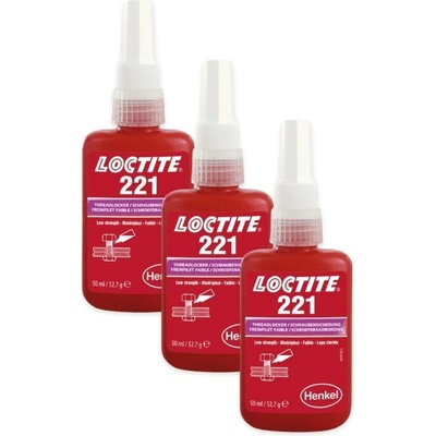 Loctite 221 nízkopevnostné 50 ml 3 ks