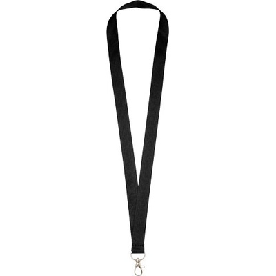 Snúrka na krk Lanyard Impey s praktickým háčikom Čierna