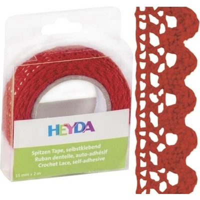 Krajka samolepící HEYDA - červená