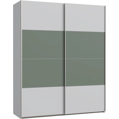 Forte Гардероб KARO 170x210 cm сив/зелен (FR0087)