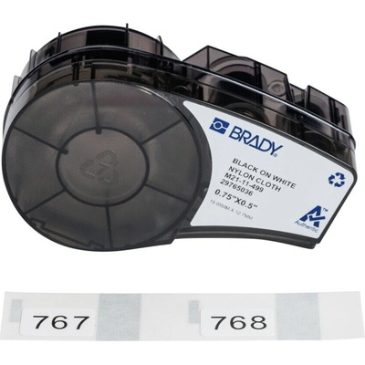 Brady M21-11-499 152090 19.05 mm Nylon černý tisk bílý podklad