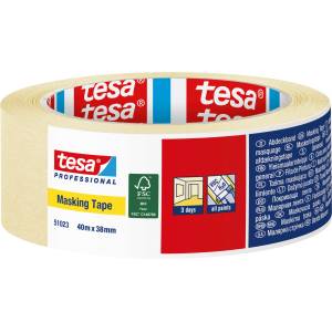 tesa ХАРТИЕНА ЛЕНТА tesa professional ЗА БОЯДИСВАНЕ 40м х 38мм (51023-00014-00)