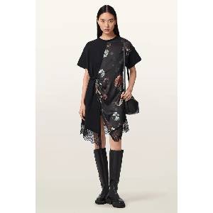 AllSaints асиметрична рокля LANA LACE (W216DE)