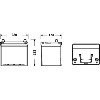 Exide Excell 12V 60Ah 390A EB604