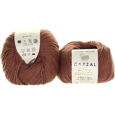 Příze Baby Cotton 3455 hnědá