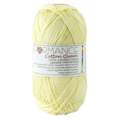 Performance Bavlněná příze Cotton Queen 0175 - žlutá 50g 125m