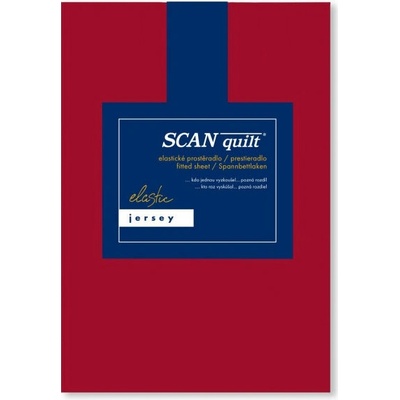 Scanquilt Prestieradlo jersey elastic červené 180x200