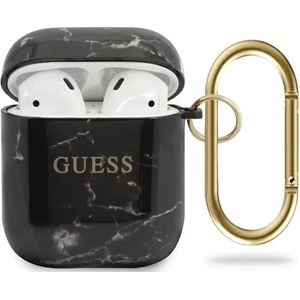 Guess Калъф Guess GUACA2TPUMABK за AirPods, черен, Marble Collection (GUACA2TPUMABK)