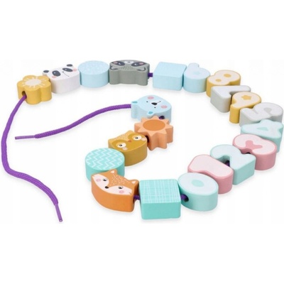 Adam toys Pastelové korálky na navliekanie