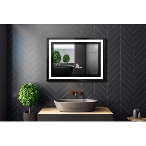 Venti Nano LED огледало с подсветка, черно, 80 см x 60 см (5907722357731)