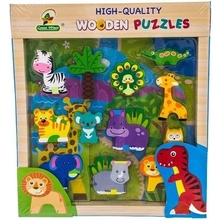 EuroBaby puzzle kocky vkladacie jungle