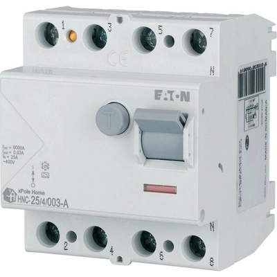 Eaton proudový chránič 4P 25A 0,03A typ A HNC, 194687