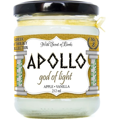 With Scent of Books Ароматна свещ - Аполон, 212 ml