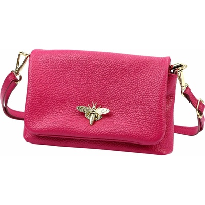 Luka dámska kožená crossbody kabelka fuksia na telefón 26-117