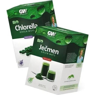 Green Ways Ječmen 300 g + Chlorella 1320 tablet