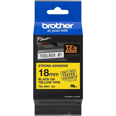 BROTHER TZE-S641 čierna na žltej permanentná 18 mm