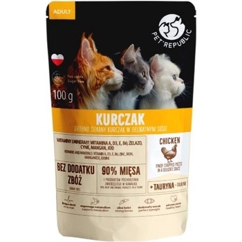 PetRepublic jemne nakrájané kúsky v jemnej omáčke kuracie 100 g