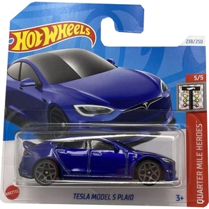 Mattel Количка Tesla Model S Plaid 1: 64 (Hot Wheels) (27818)