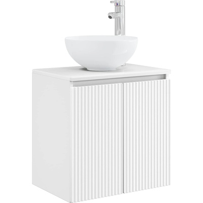 vidaXL Монтирана на стена мивка и тоалетка Бяло 49, 5 x 41 x 64, 5 см (890392)