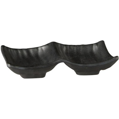 APS Obdélníková mísa z černého melaminu Zen černá 140 x 90 mm