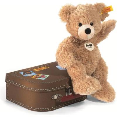 Steiff Friends Fynn Teddy bear in suitcase, бежова плюшена играчка