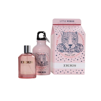 Ikks Комплект Ikks: Little Woman Тоалетна вода За жени 100 ml + Little Woman GWP Glass Water Bottle Pink