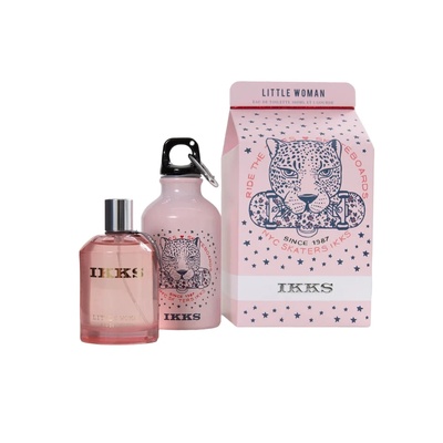Ikks Комплект Ikks: Little Woman Тоалетна вода За жени 100 ml + Little Woman GWP Glass Water Bottle Pink