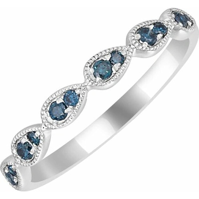 Eppi Eternity prsteň zo zlata s modrými diamantmi Ebba R35845