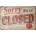 Ceduľa Sorry We are Closed