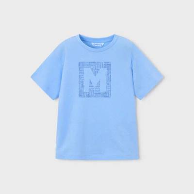 MAYORAL Тениска къс ръкав basic Небесносин цвят за мини момче Mayoral