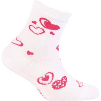 Gatta Dievčenské ponožky so vzorom SRDIEČKA biele