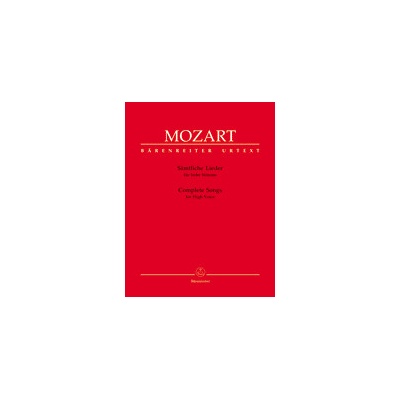 Complete Songs for high voice Mozart Wolfgang Amadeus