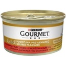 Konzervy pre mačky Gourmet Gold Caserrole hovadzie a kuracie v omáčke 85 g