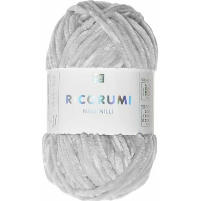 Rico Design Ženilková priadza Ricorumi Nilli Nilli odtieň 025 šedo strieborná - 1 ks